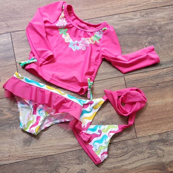 Rugged Bear Bathing suit Rash Guard 3 PC set 18M - Picture 1 of 4